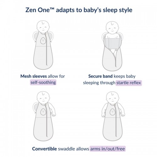 Nested Bean Zen One - Gently Weighted Swaddle | Helps babies learn to self-soothe and fall asleep independently | Machine Washable | 3 - 6 months